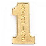 Safety Gold Lapel Pin - #1 with Logo