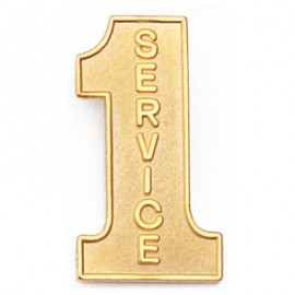 Safety Gold Lapel Pin - #1 with Logo  Safety Gold Lapel Pin - #1 with Logo
