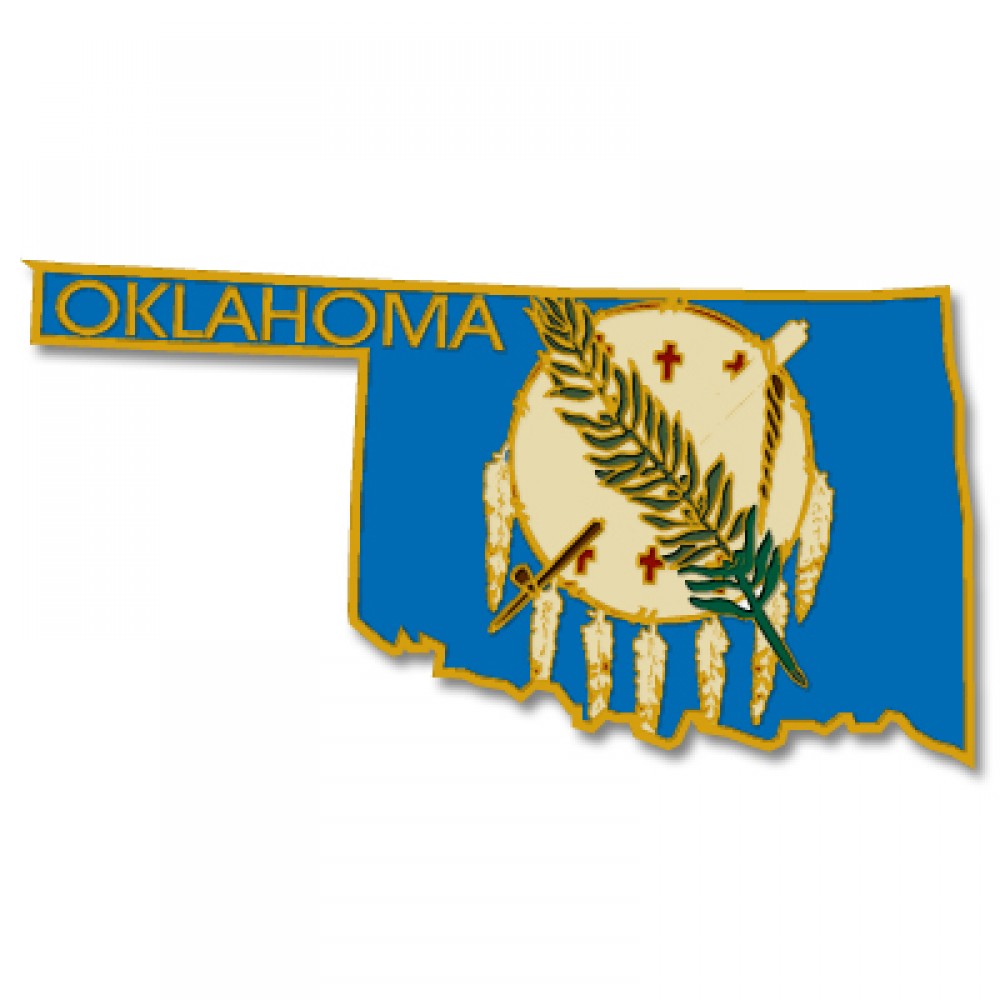 Oklahoma State Pin with Logo