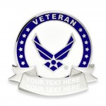 Officially Licensed Engravable U.S. Air Force Veteran Pin with Logo