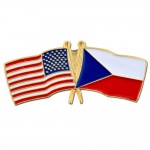 Custom USA & Czech Flag Pin