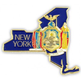 New York State Pin with Logo  New York State Pin with Logo