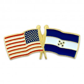 Customized USA & Honduras Flag Lapel Pin