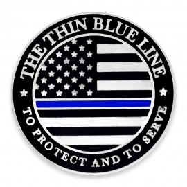 Logo Branded Thin Blue Line Lapel Pin  Logo Branded Thin Blue Line Lapel Pin
