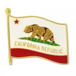 Personalized California State Flag Pin