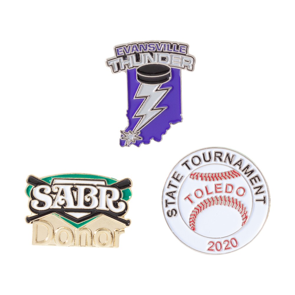 1/2" Soft Enamel Trading Pins with Logo