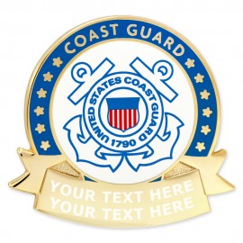 Officially Licensed Engravable U.S. Coast Guard Pin with Logo