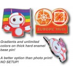 Personalized 1" Cloisonne Hard Enamel + UV Print Lapel Pin