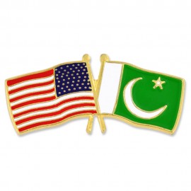 Customized USA & Pakistan Flag Pin