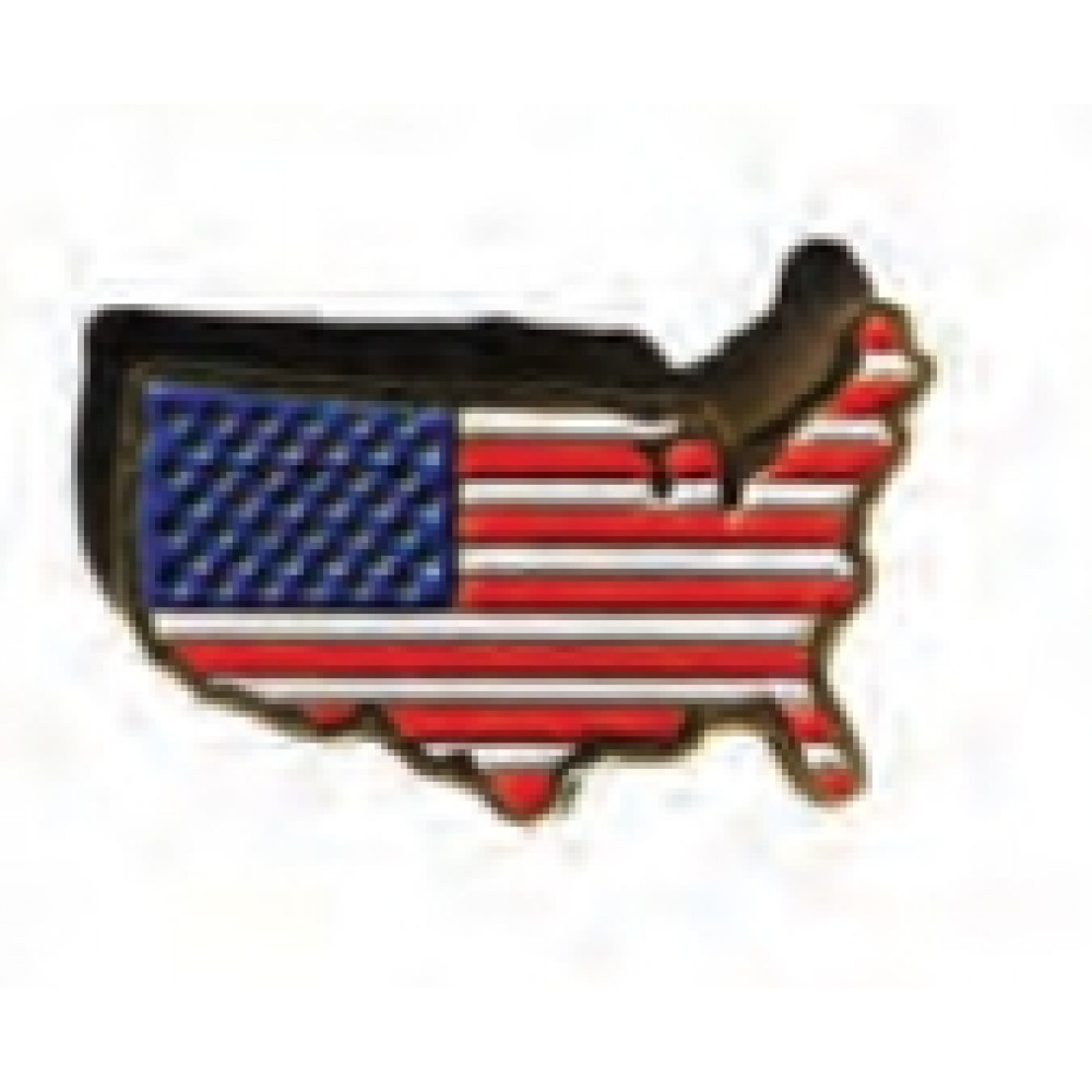 USA Shaped Stock Pin (1") with Logo
