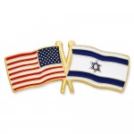 Custom USA & Israel Flag Pin