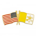 Promotional USA & Vatican City Flag Pin