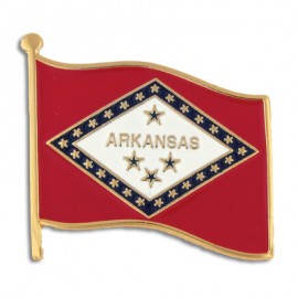 Personalized Arkansas State Flag Pin