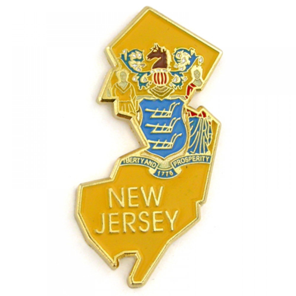 Personalized New Jersey State Pin