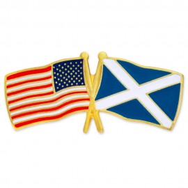 Custom USA & Scotland Flag Pin
