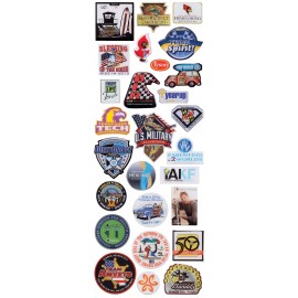 Customized 1 1/8" Overseas Photo Printed Lapel Pins