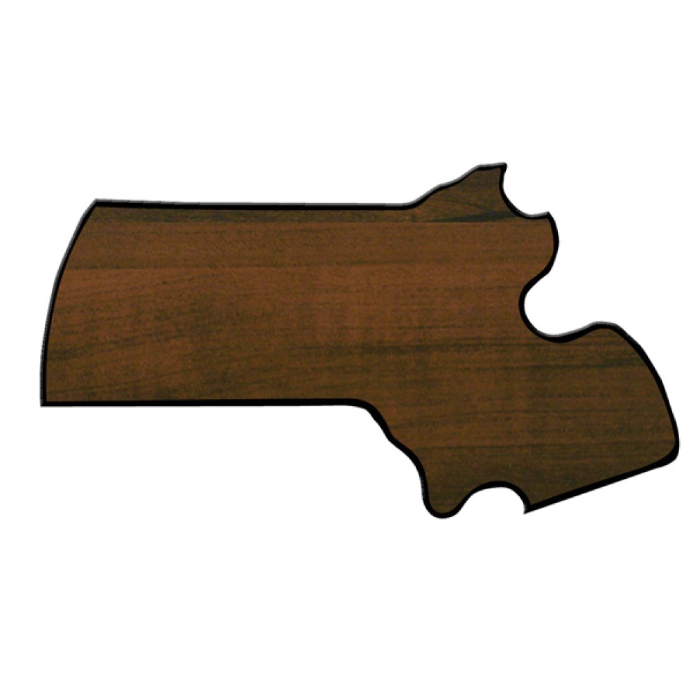9" x 15" Massachusetts State Shaped Plaque with Logo