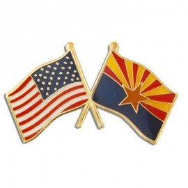 Arizona & USA Flag Pin with Logo