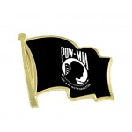 Customized Express Bright Gold Flag Lapel Pin (1")