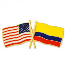 Logo Branded USA & Columbia Flag Pin  Logo Branded USA & Columbia Flag Pin