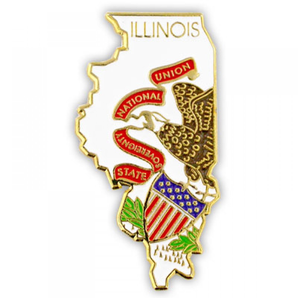 Personalized Illinois State Pin