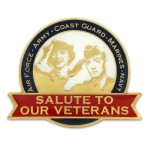 Logo Branded Salute Our Veterans Pin