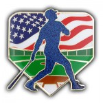 Custom Baseball Patriotic Pin