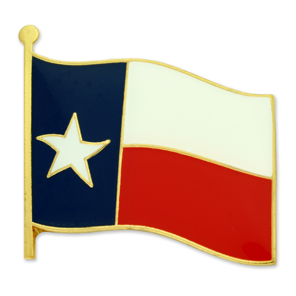 Texas State Flag Pin with Logo