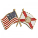 Promotional Florida & USA Flag Pin