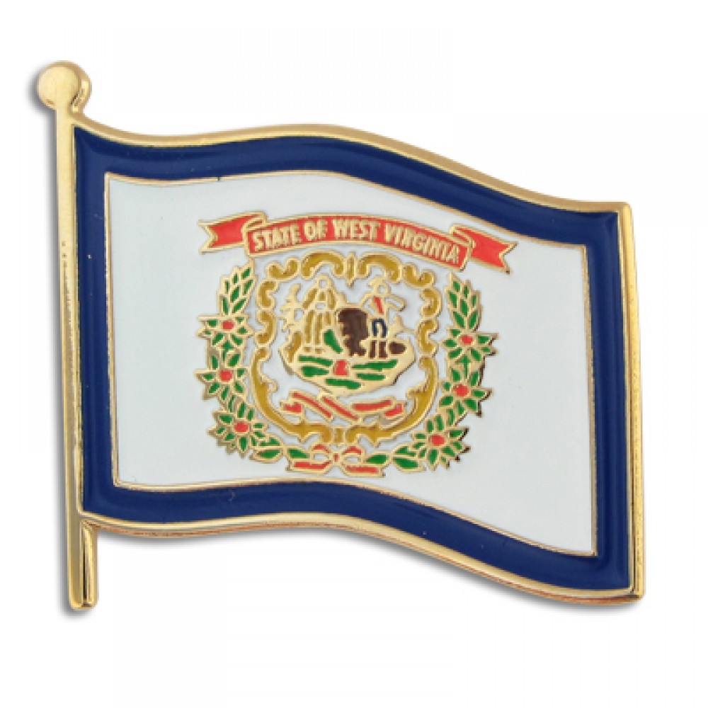 West Virginia State Flag Pin with Logo