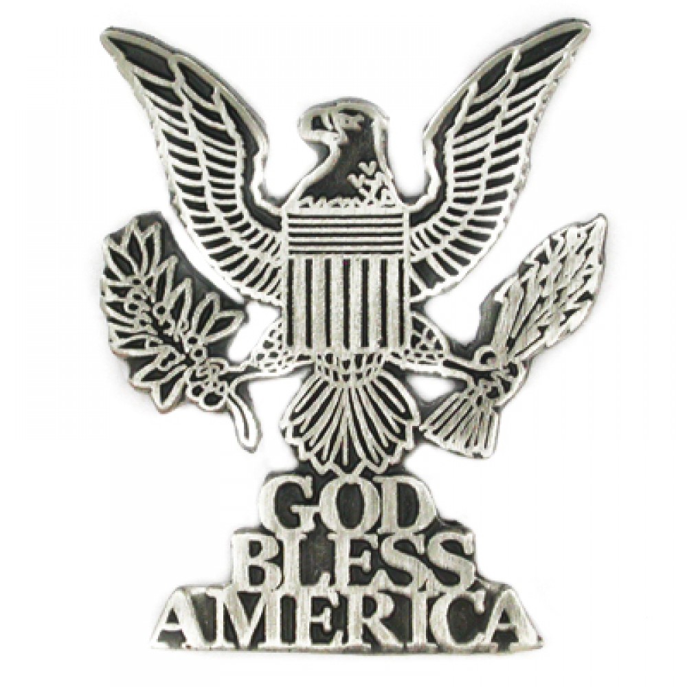 Personalized God Bless America Eagle Pin