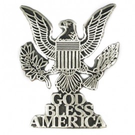 Personalized God Bless America Eagle Pin
