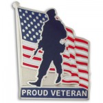 Proud Veteran Pin with Logo