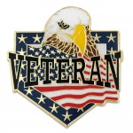 Custom Veteran Eagle Pin Magnetic Back