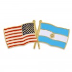 Promotional USA & Argentina Flag Pin