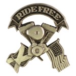 Ride Free Lapel pin with Logo