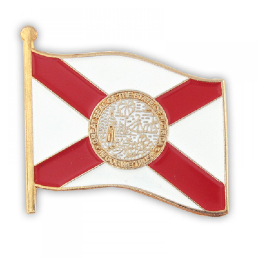Logo Branded Florida State Flag Pin