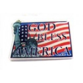 Statue of Liberty w/American Flag Stock Pin with Logo