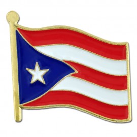 Customized Puerto Rico Flag Pin