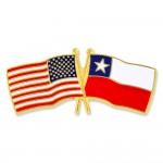 Promotional USA & Chile Flag Pin