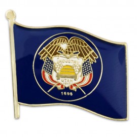 Logo Branded Utah State Flag Pin