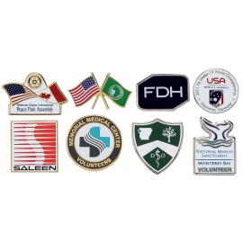 Custom 3/4" Screen on Cloisonne Hard Enamel Lapel Pin