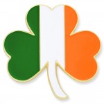 Shamrock Irish Flag Pin with Logo