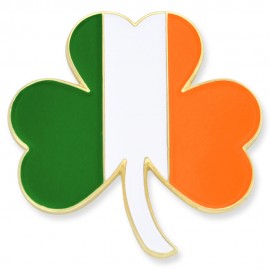 Shamrock Irish Flag Pin with Logo  Shamrock Irish Flag Pin with Logo