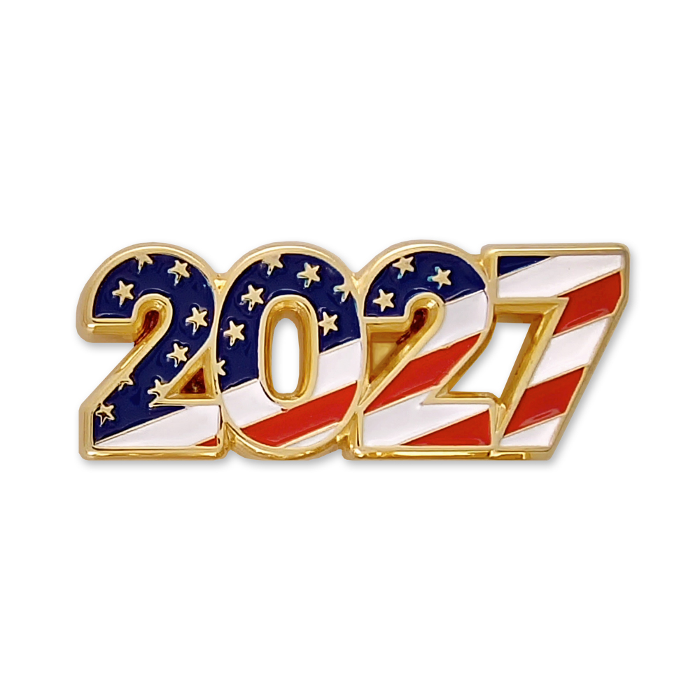 2027 Patriotic Year Pin with Logo