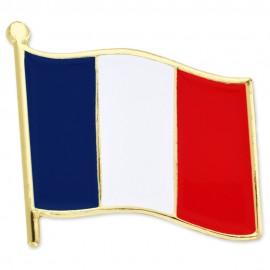 French Flag Pin with Logo
