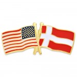 Customized USA & Denmark Flag Pin