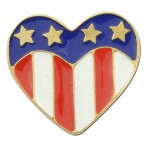 Custom Heart Flag Lapel Pin