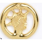 Round Stock Casting Lapel Pin w/Liberty Head with Logo