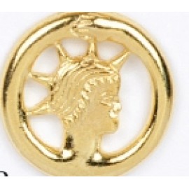 Round Stock Casting Lapel Pin w/Liberty Head with Logo